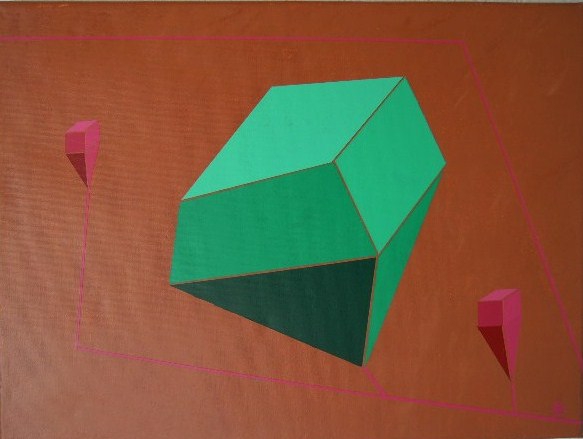 Geometrische Formen Acryl auf Leinwand 30x40cm 2009